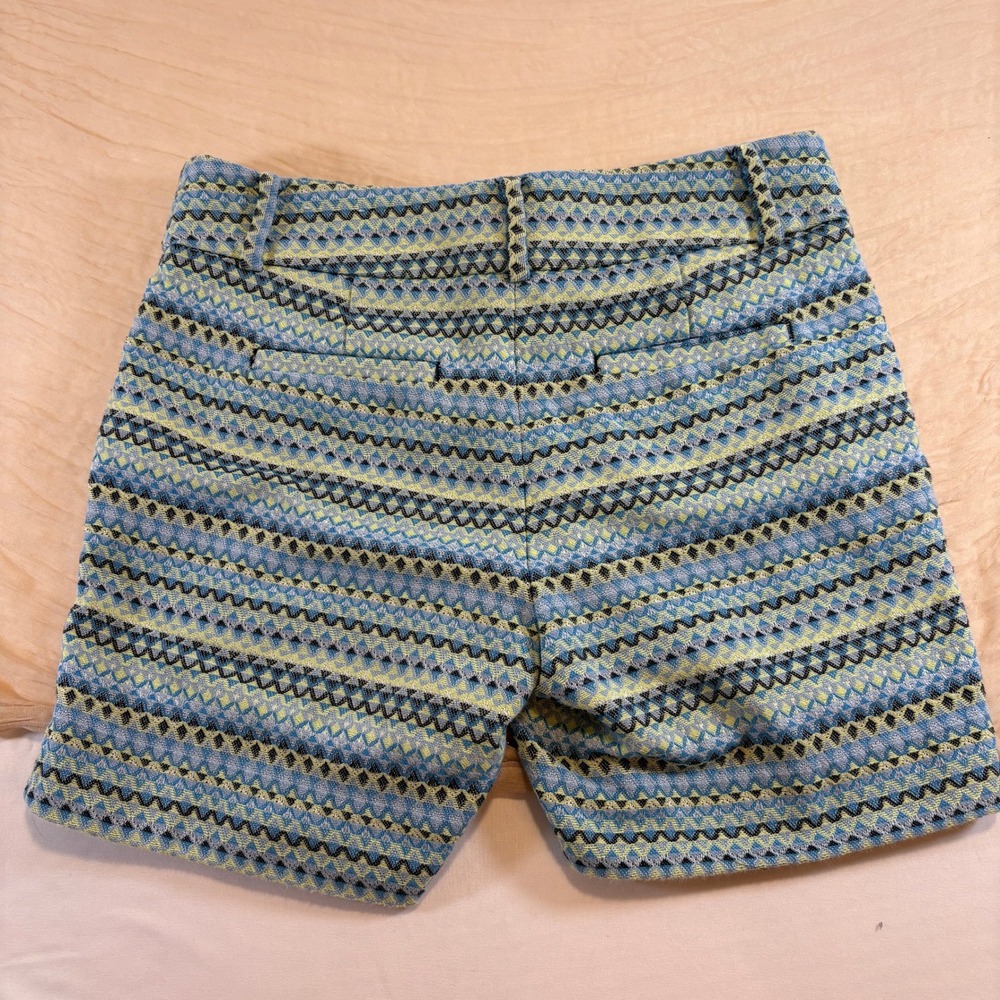 Ann Taylor LOFT Womens Blue‎ Lavender Geometric Print Riviera Shorts Size 0 - Picture 2 of 10